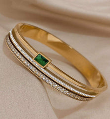 Green Rhinestone Bangle - Ronak e Mehfil