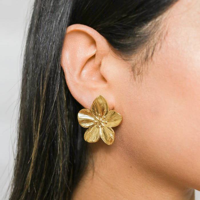Radiant Flower Earrings. - Ronak e Mehfil