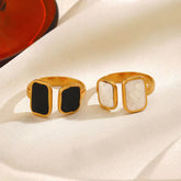 Enamel Geometric Ring (Adjustable) - Ronak e Mehfil