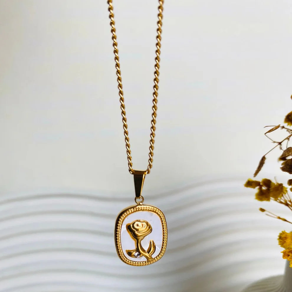 Alla Rose Dainty Necklace - Ronak e Mehfil