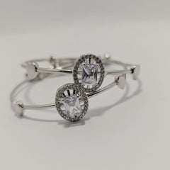 Zircon Gold Plated Pair Bracelets - Ronak e Mehfil