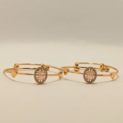 Zircon Gold Plated Pair Bracelets - Ronak e Mehfil