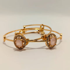 Zircon Gold Plated Pair Bracelets - Ronak e Mehfil