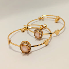 Zircon Gold Plated Pair Bracelets - Ronak e Mehfil