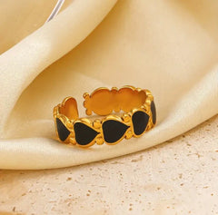 Enamel Heart Adjustable Ring - Ronak e Mehfil