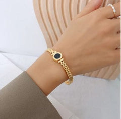 Black Stone Bracelet - Ronak e Mehfil