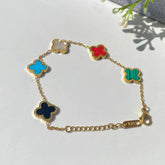 Multi Colour Clover Bracelet - Ronak e Mehfil