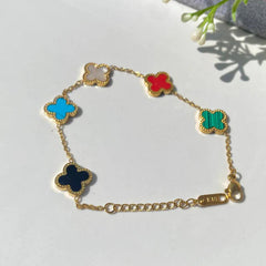 Multi Colour Clover Bracelet - Ronak e Mehfil