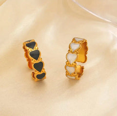 Enamel Heart Adjustable Ring - Ronak e Mehfil