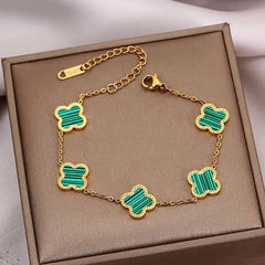 Green Clover Bracelet - Ronak e Mehfil