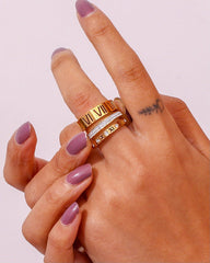 Roman Numeral Stack Ring - Ronak e Mehfil