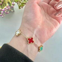 Multi Colour Clover Bracelet - Ronak e Mehfil