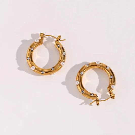 Pearl Studded Earrings - Ronak e Mehfil