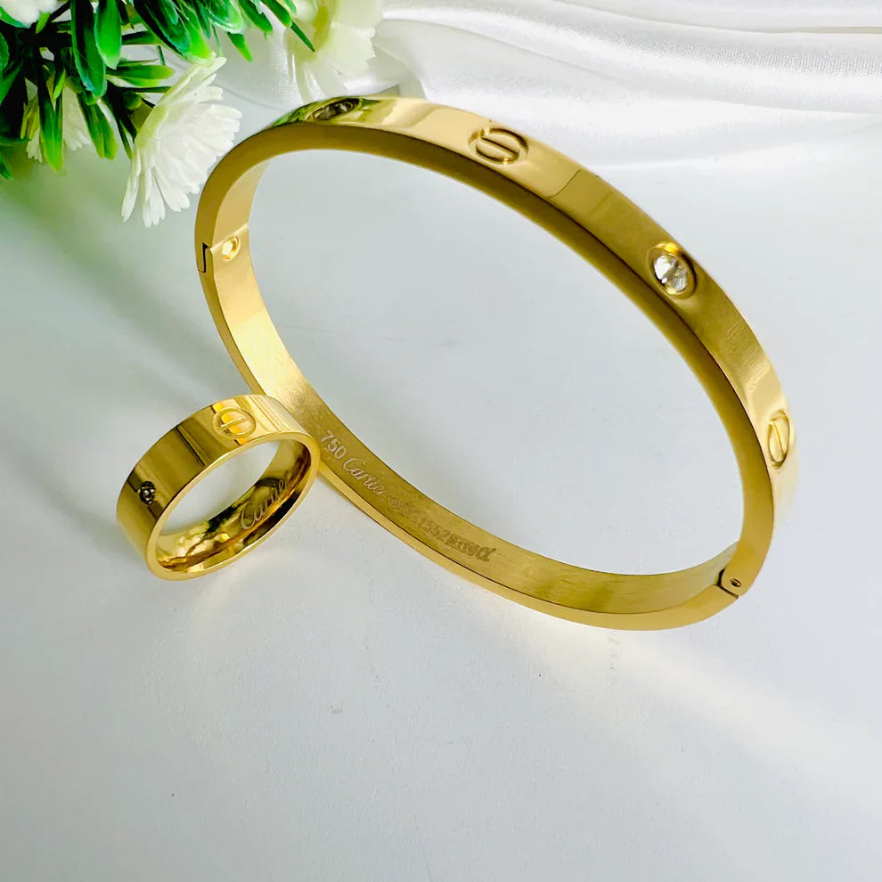 Cartier Diamond Love Bracelet And Ring Set - Ronak e Mehfil