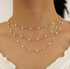Multi-Layered Pearl Elegant Necklace - Ronak e Mehfil