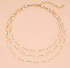Multi-Layered Pearl Elegant Necklace - Ronak e Mehfil