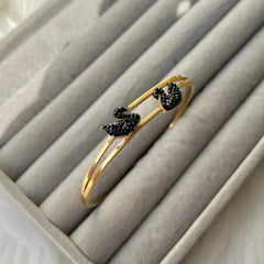Black Double Swan Bracelet - Ronak e Mehfil