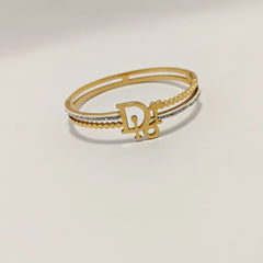 Dior Stainless Steel 316L Personalized Initial Bangle - Ronak e Mehfil