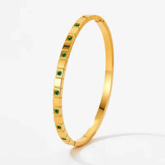 Minimalist Green Filled Bangle - Ronak e Mehfil