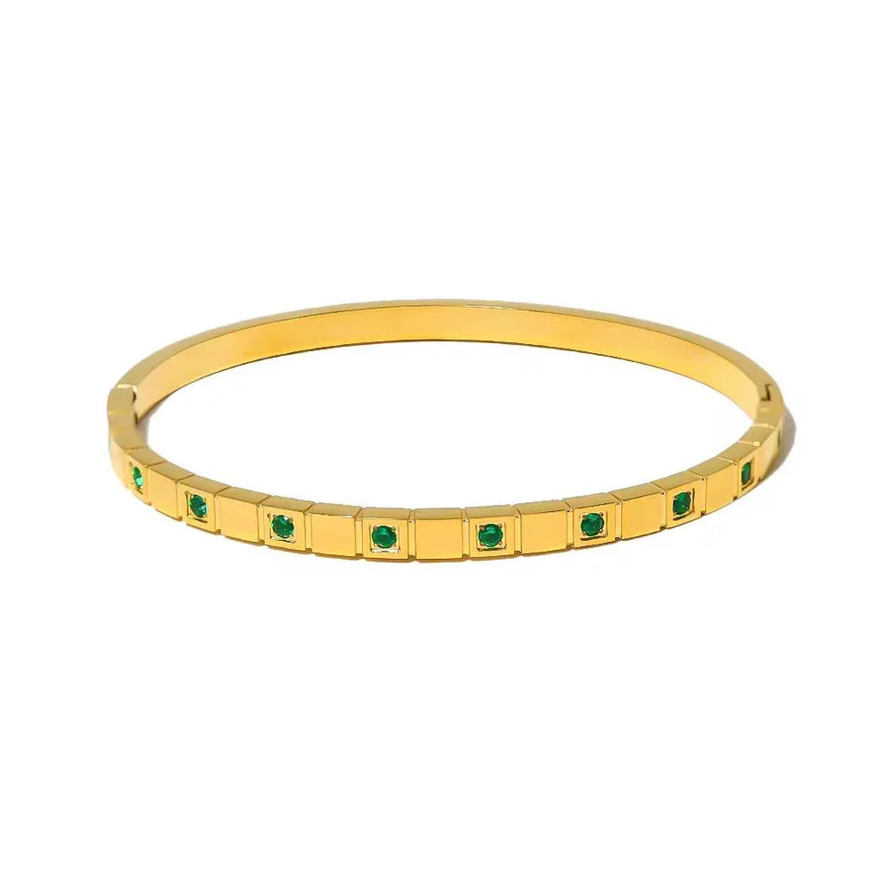 Minimalist Green Filled Bangle - Ronak e Mehfil