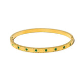 Minimalist Green Filled Bangle - Ronak e Mehfil