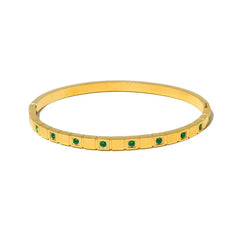 Minimalist Green Filled Bangle - Ronak e Mehfil