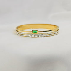Green Rhinestone Bangle - Ronak e Mehfil