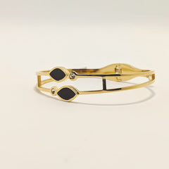 Golden Onyx Bangle-316L - Ronak e Mehfil