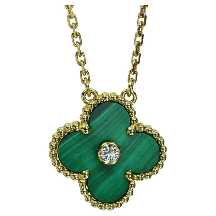 Green Vancleef Necklace - Ronak e Mehfil