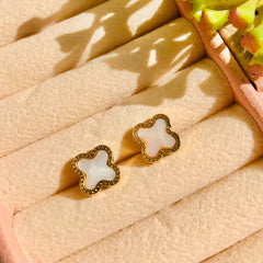 White Clover Earrings - Ronak e Mehfil