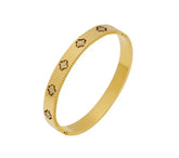 Hollow Four Leaf Clover Rhinestone Bangle - Ronak e Mehfil