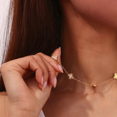 Glided Clover Necklace - Ronak e Mehfil