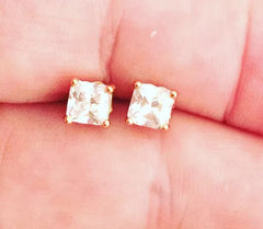 Vintage Cubic Zirconia Sterling Silver Stud Earrings - Ronak e Mehfil