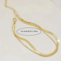 Minimalist Layered Anklet - Ronak e Mehfil