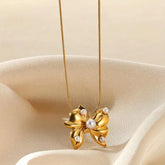 Faux Pearl Butterfly Necklace - Ronak e Mehfil