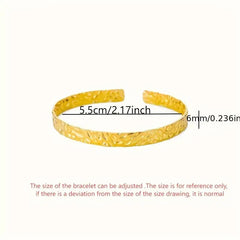 Delicate Hammered Texture Cuff Bracelet - Ronak e Mehfil