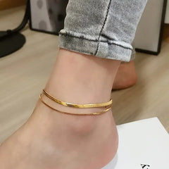Minimalist Layered Anklet - Ronak e Mehfil