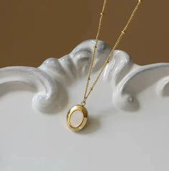 White Oval Necklace - Ronak e Mehfil