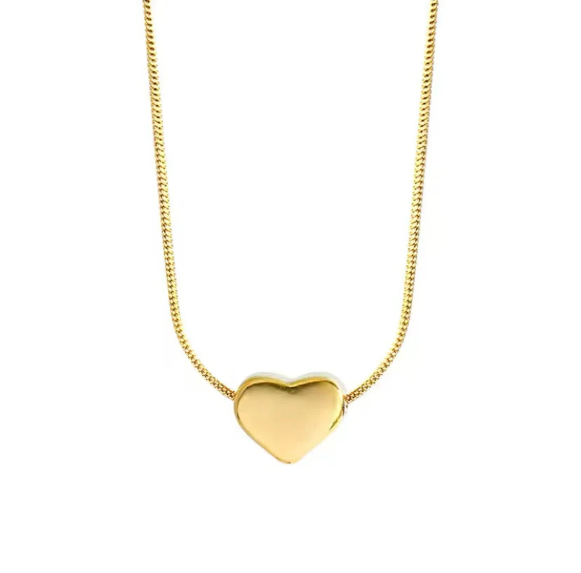Valentine Golden Heart Necklace - Ronak e Mehfil