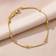 Stainless Steel Bead Decor Anklet - Ronak e Mehfil