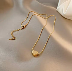 Valentine Golden Heart Necklace - Ronak e Mehfil