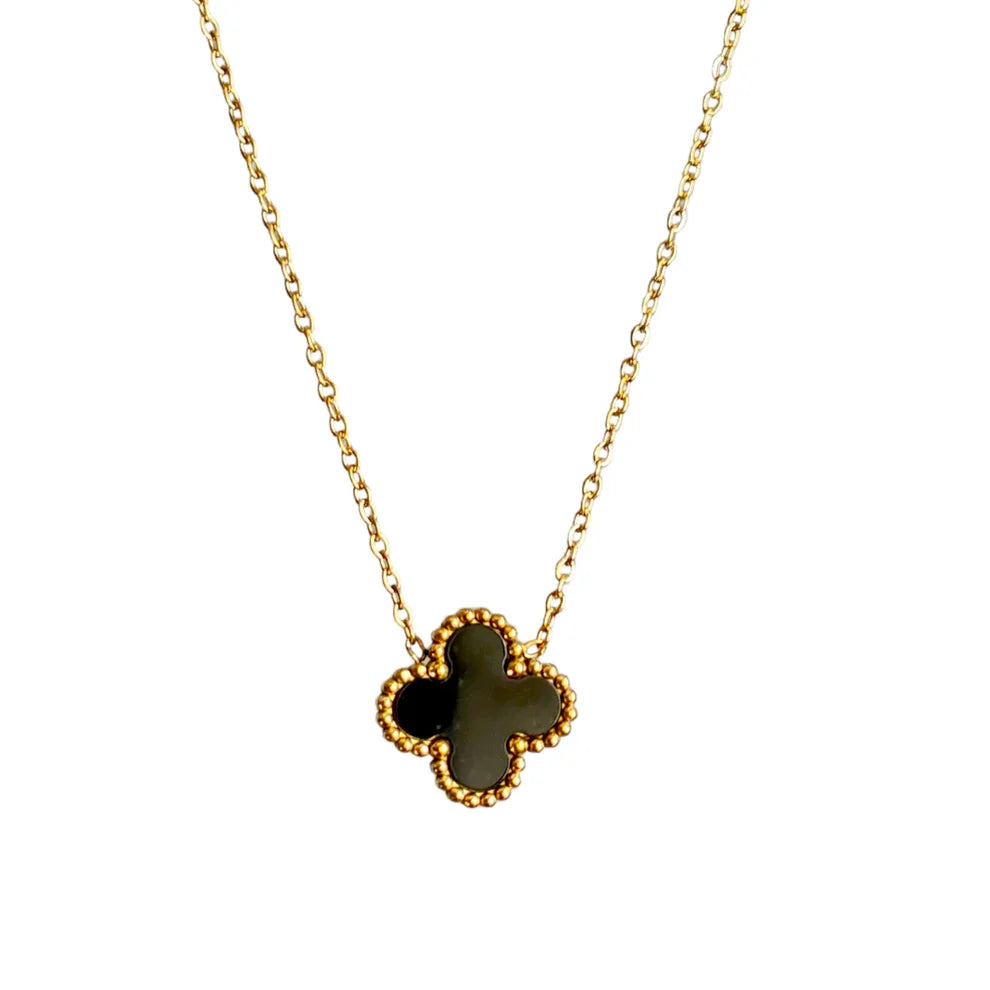 Two Sided Black And White Vancleef Necklace - Ronak e Mehfil