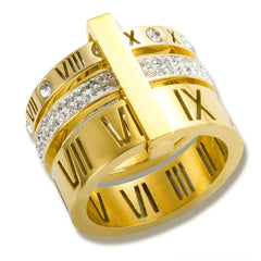 Roman Numeral Stack Ring - Ronak e Mehfil