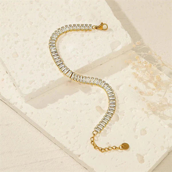 Golden Tennis Bracelet - Ronak e Mehfil
