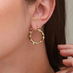 Pearl Studded Earrings - Ronak e Mehfil