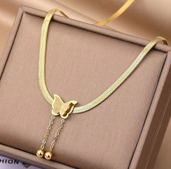 Vintage Butterfly Necklace - Ronak e Mehfil