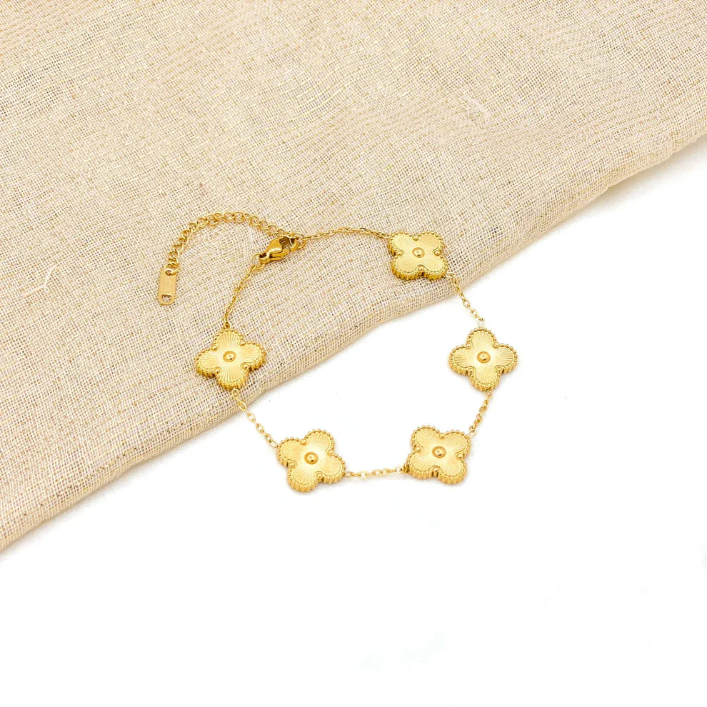 Golden Clover Bracelet - Ronak e Mehfil